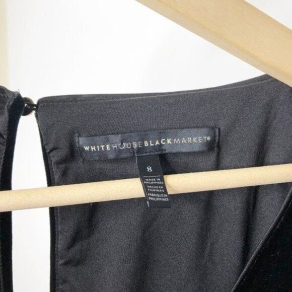 WHITE HOUSE BLACK MARKET VELVET BODICE JUMPSUIT - Picture 4 of 8